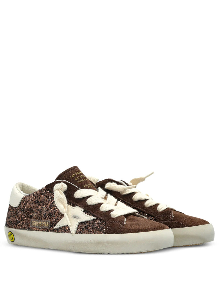 Girls Brown Lace-up Sneakers 2