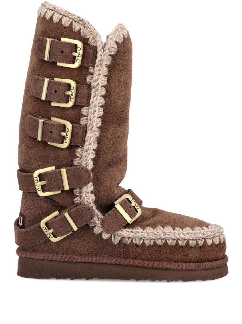 Brown Eskimo Buckle Straps Boots 1