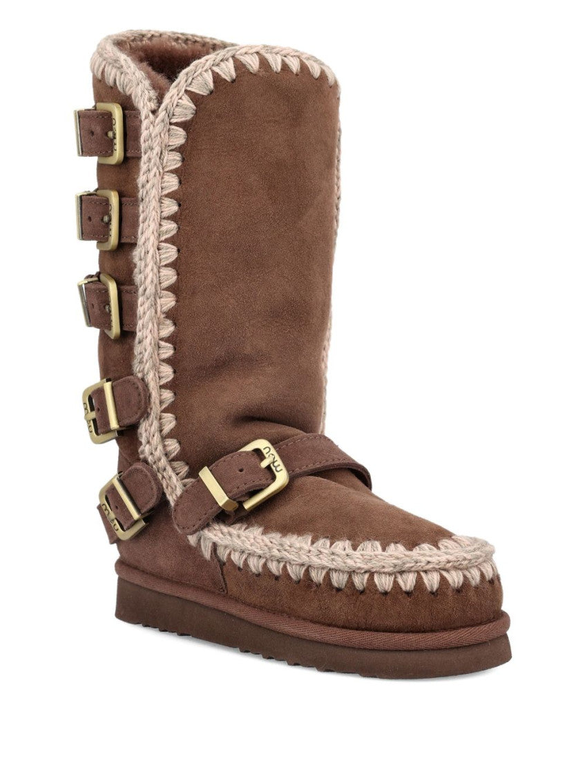 Brown Eskimo Buckle Straps Boots 2
