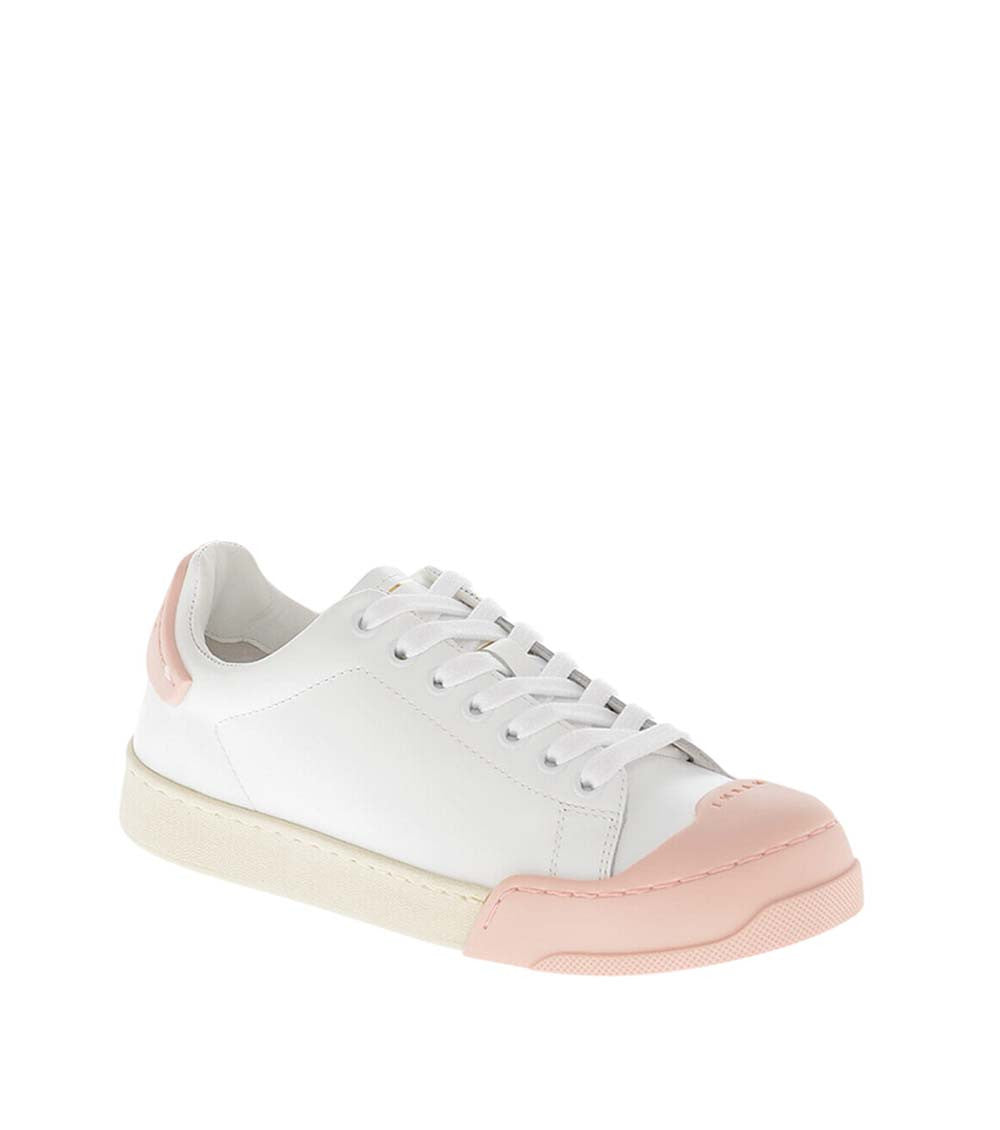 White Low Leather Sneakers 2