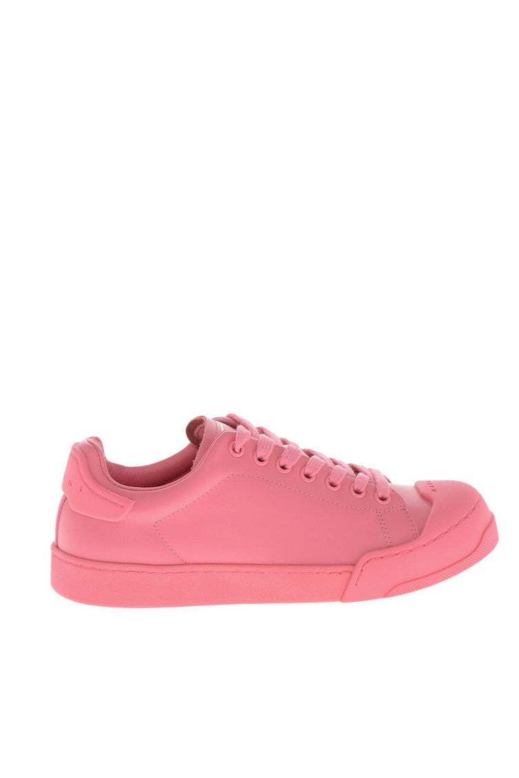 Pink Low Leather Sneakers 1