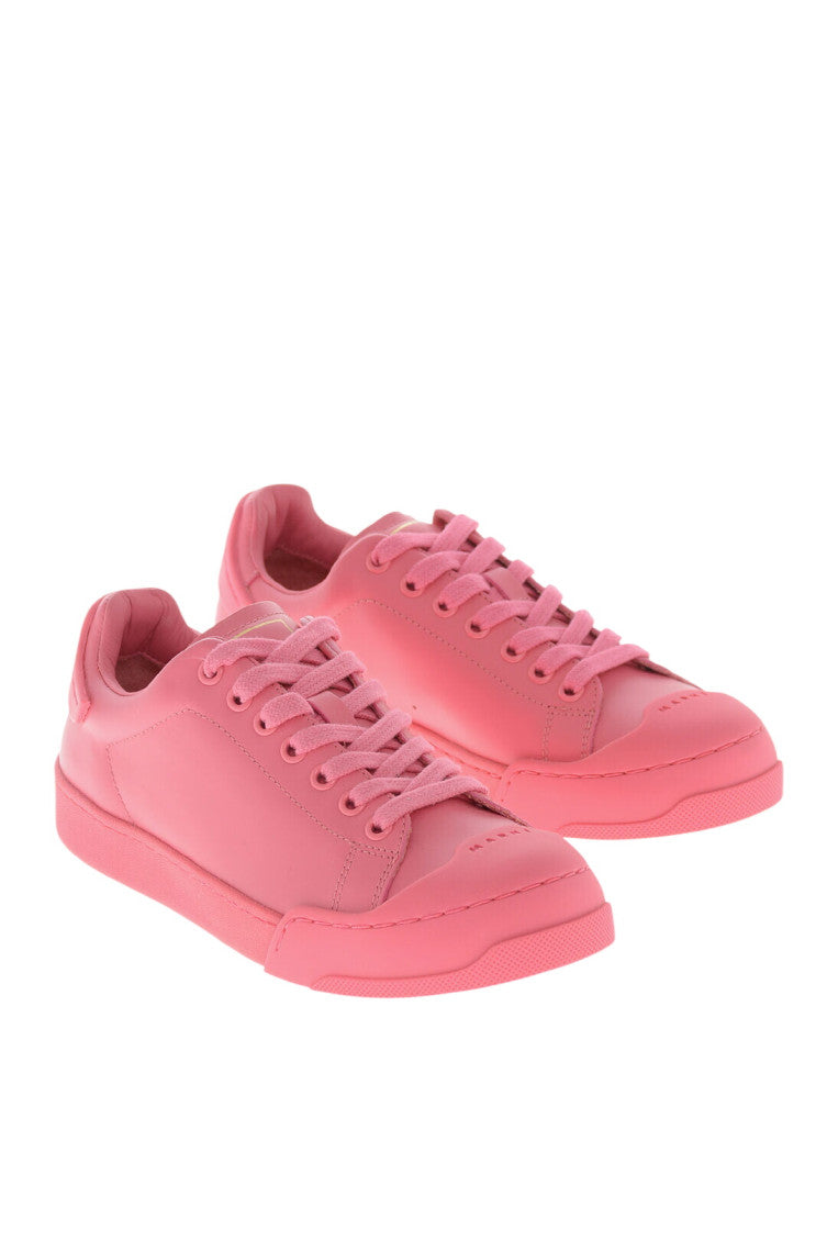 Pink Low Leather Sneakers 2
