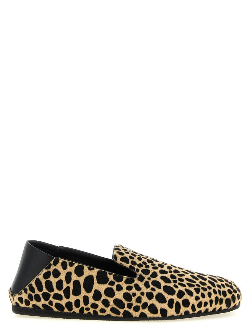 Leopard Print Slip-on Loafers 1