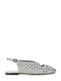 Silver Slingback Sandals 1