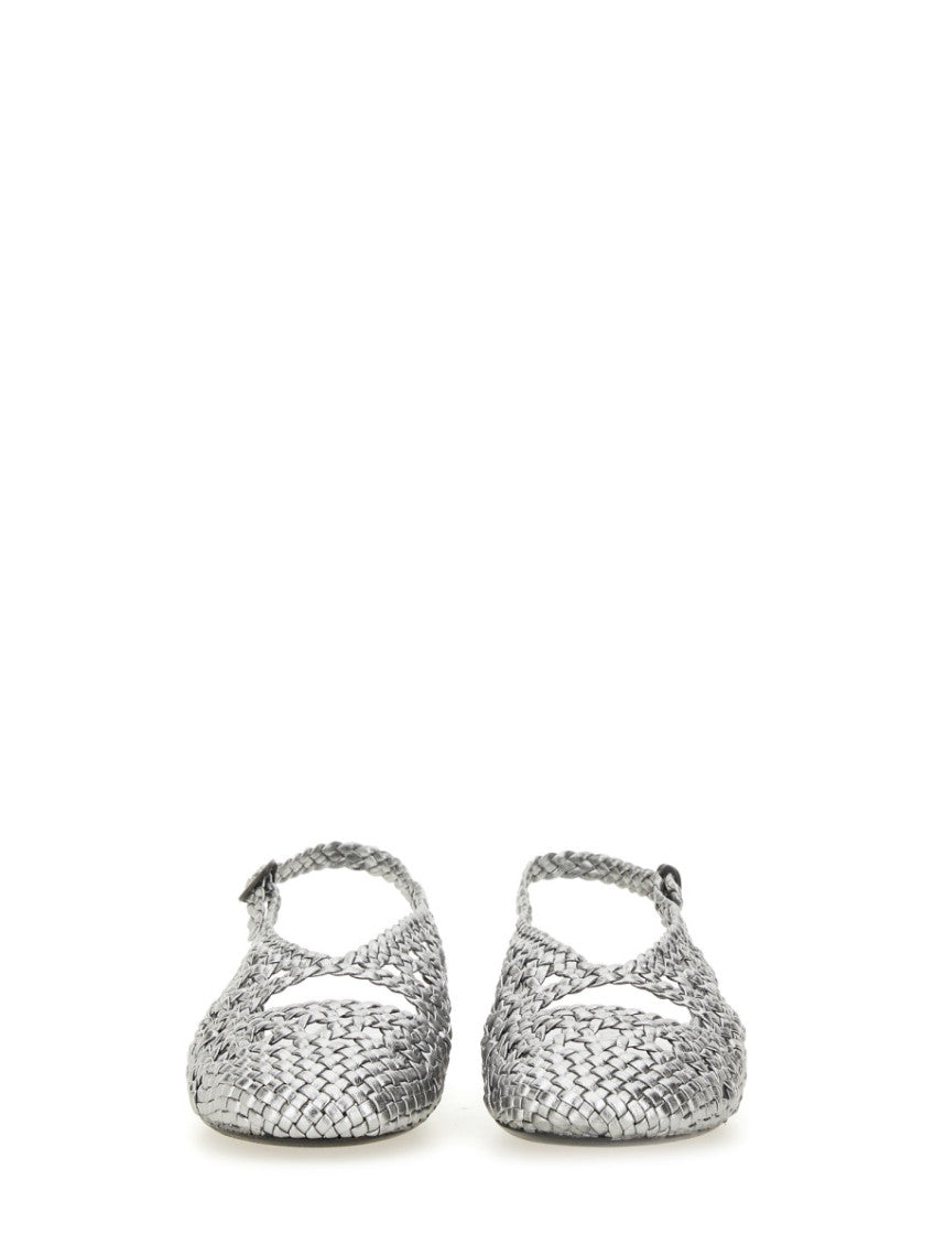 Silver Slingback Sandals 4