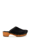 Black Studded Norma Mules 1