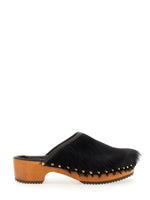 Black Studded Norma Mules 1