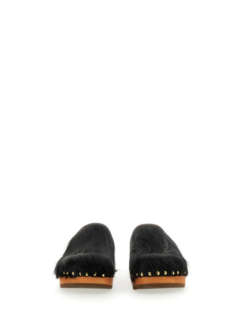 Black Studded Norma Mules 4