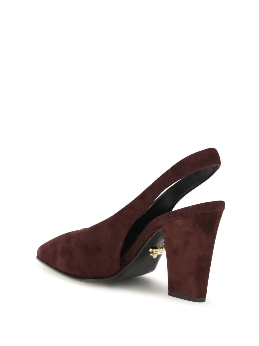 Burgundy Slingback Pumps 3