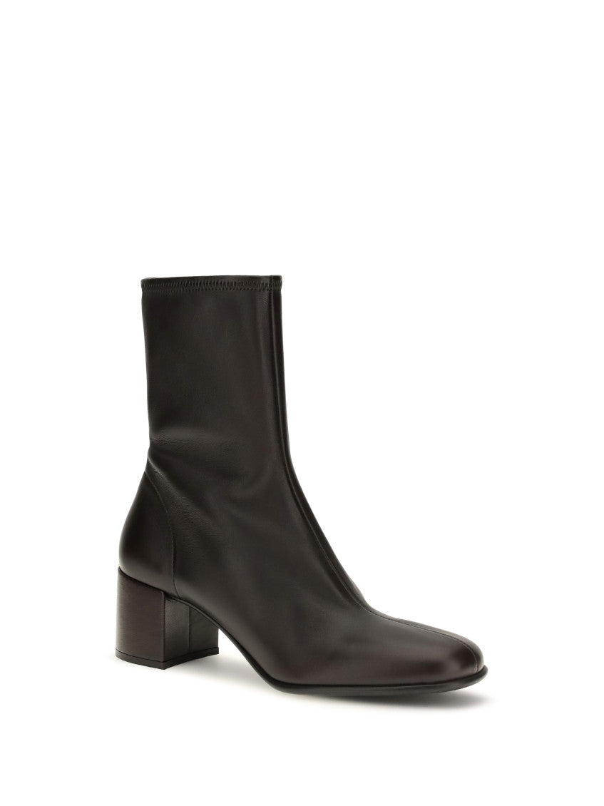Brown Stretch Leather Boots 2