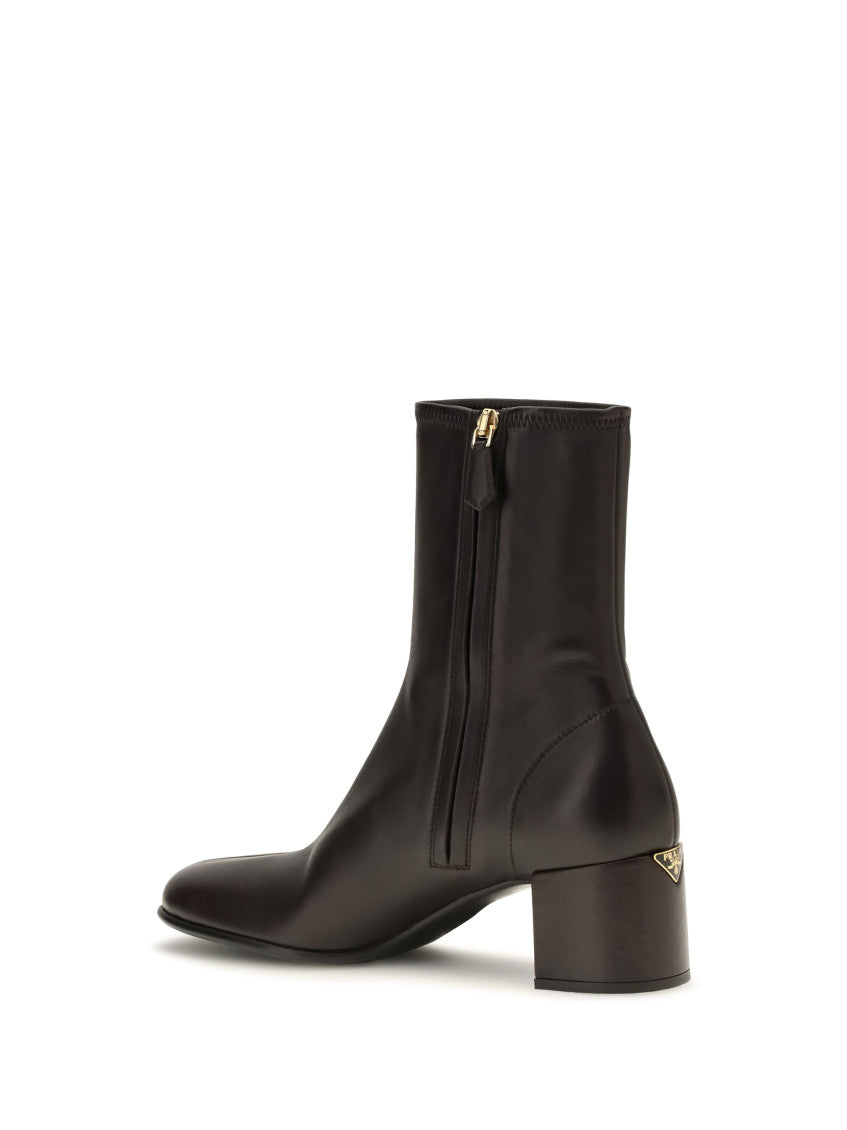 Brown Stretch Leather Boots 3