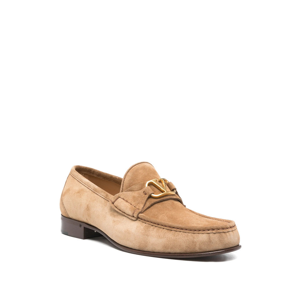 Beige Logo Loafers 2