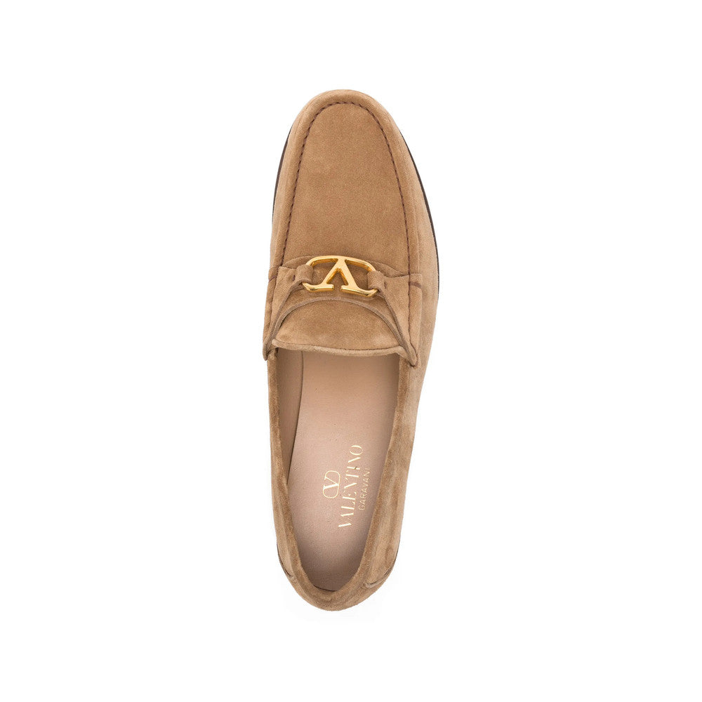 Beige Logo Loafers 3