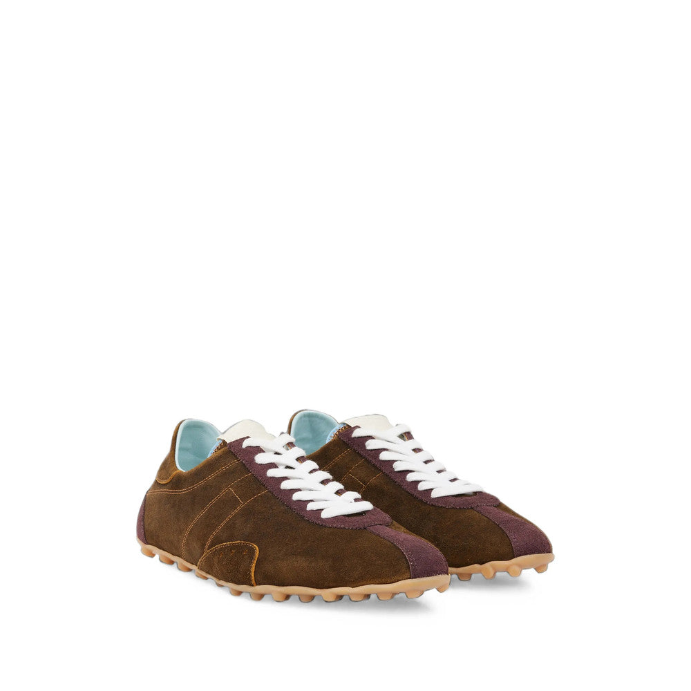 Brown Color Block Signature Sneakers 2