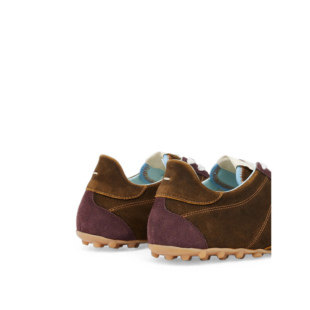 Brown Color Block Signature Sneakers 4