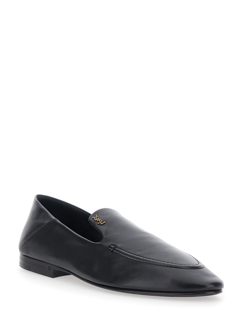 Black Leather Alain Loafers 2