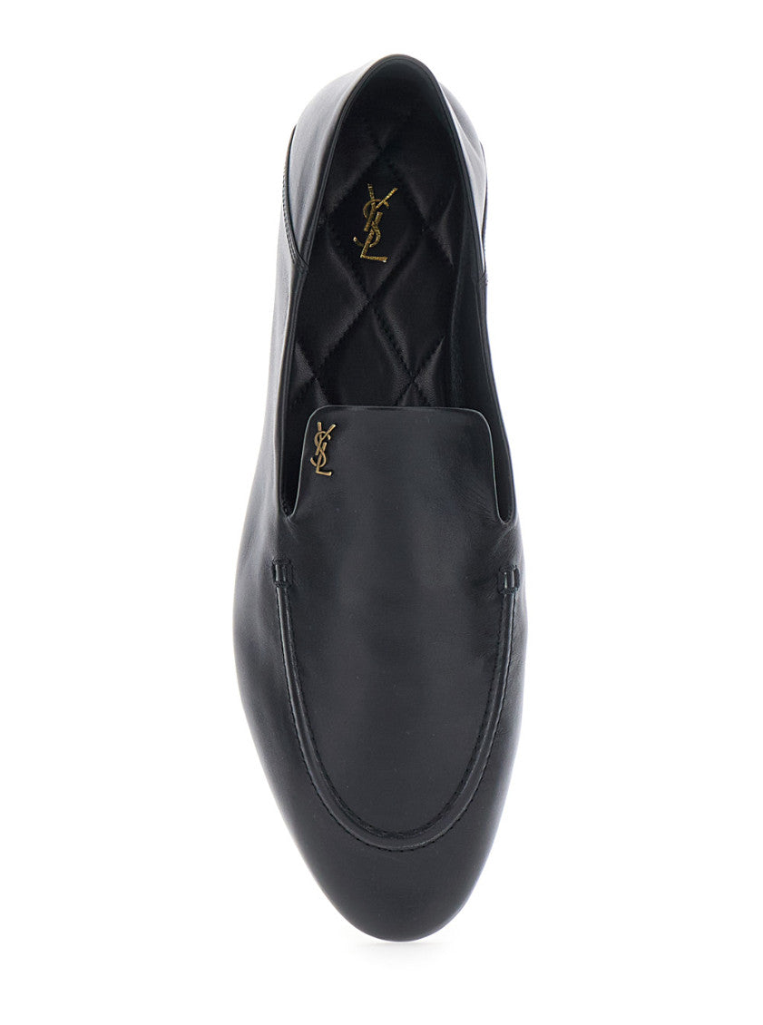 Black Leather Alain Loafers 4