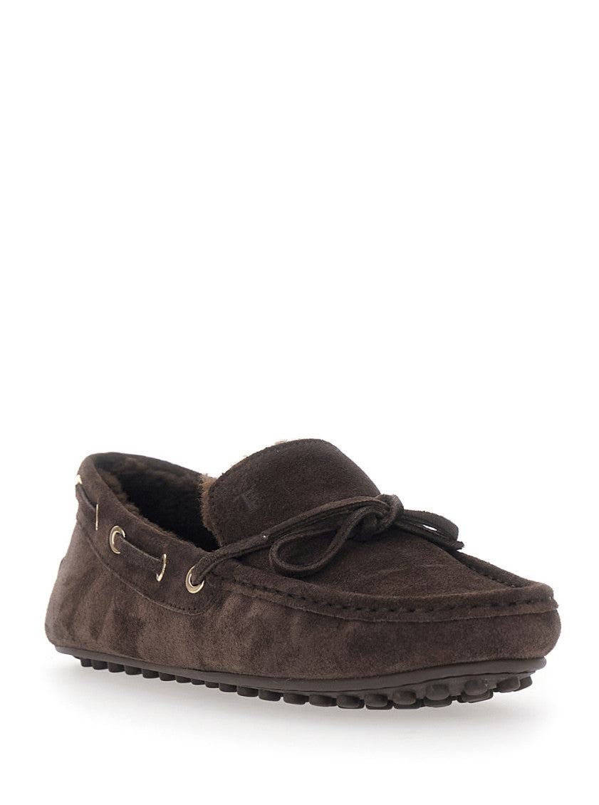 Brown Shearling Loafers 2