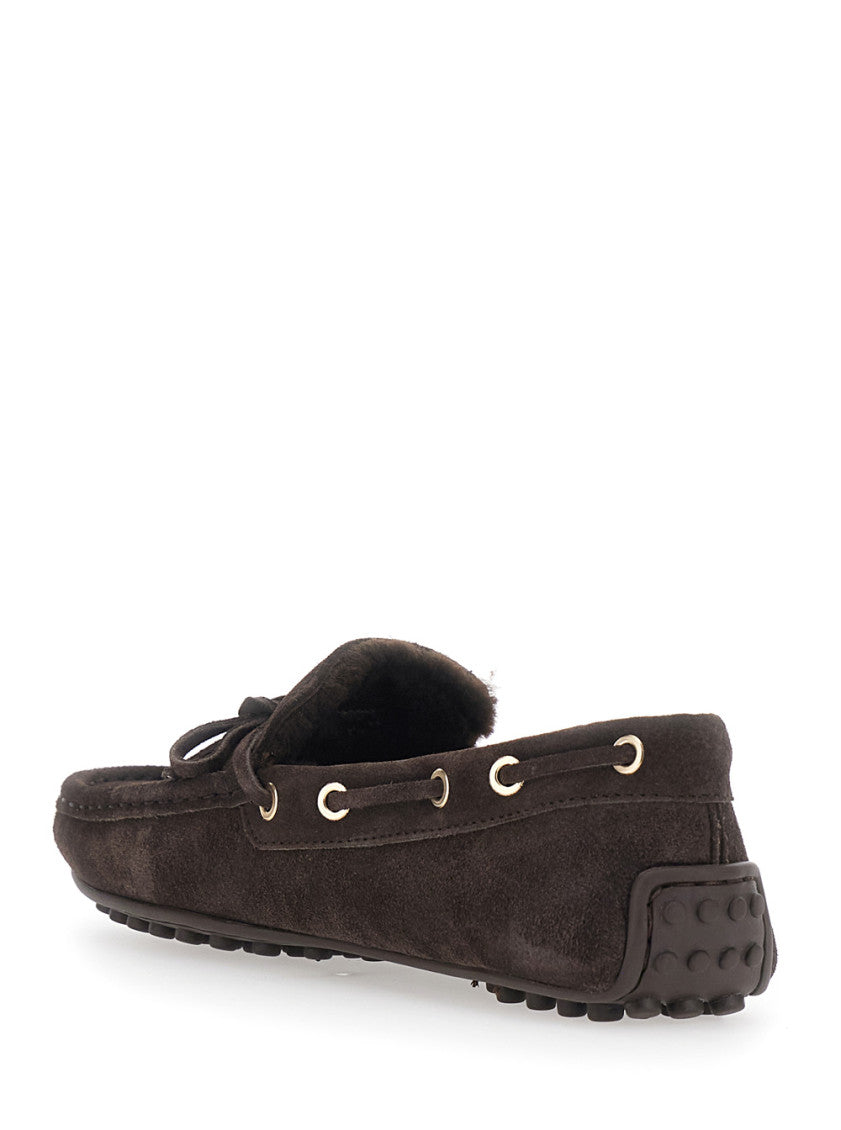 Brown Shearling Loafers 3