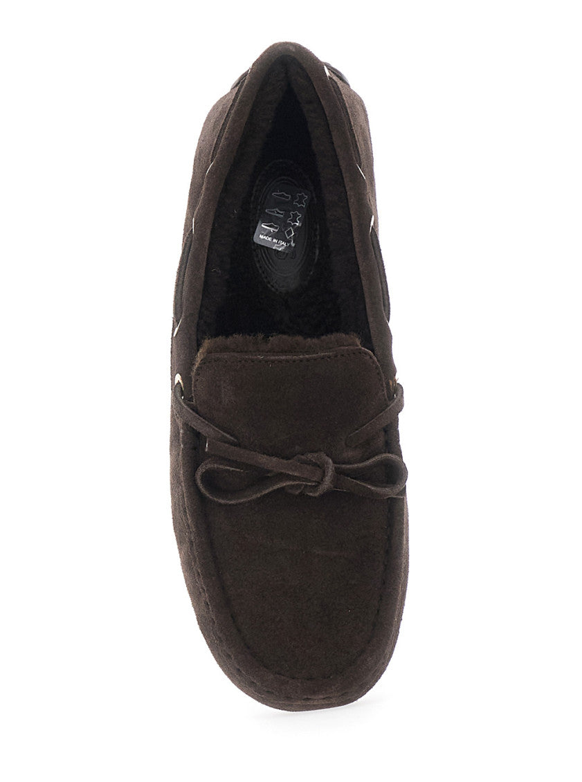 Brown Shearling Loafers 4