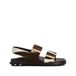 Brown Animal Print Sandals 1