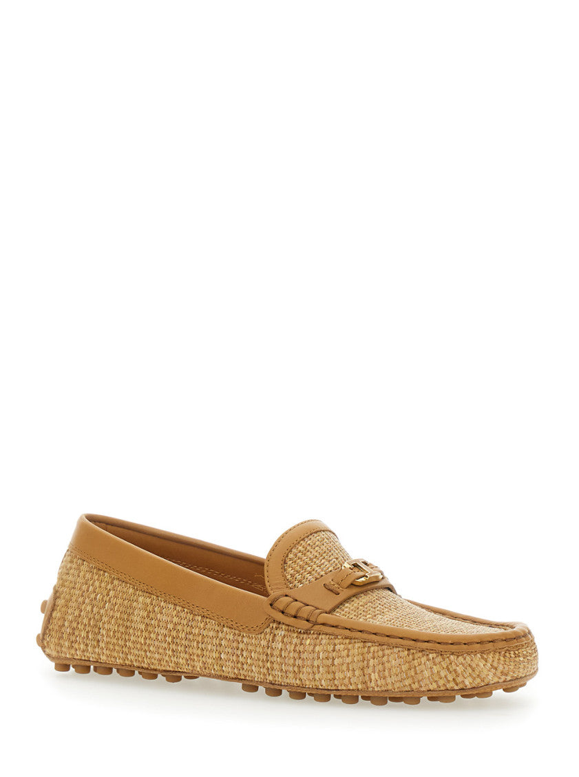Beige Woven Loafers 2