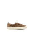 Brown Logo Low-Top Sneakers 1