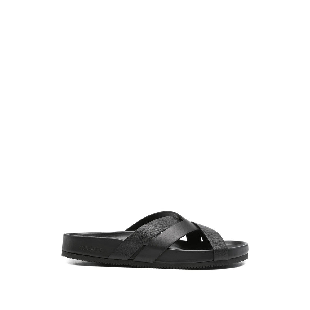 Black Crossover Sandals 1