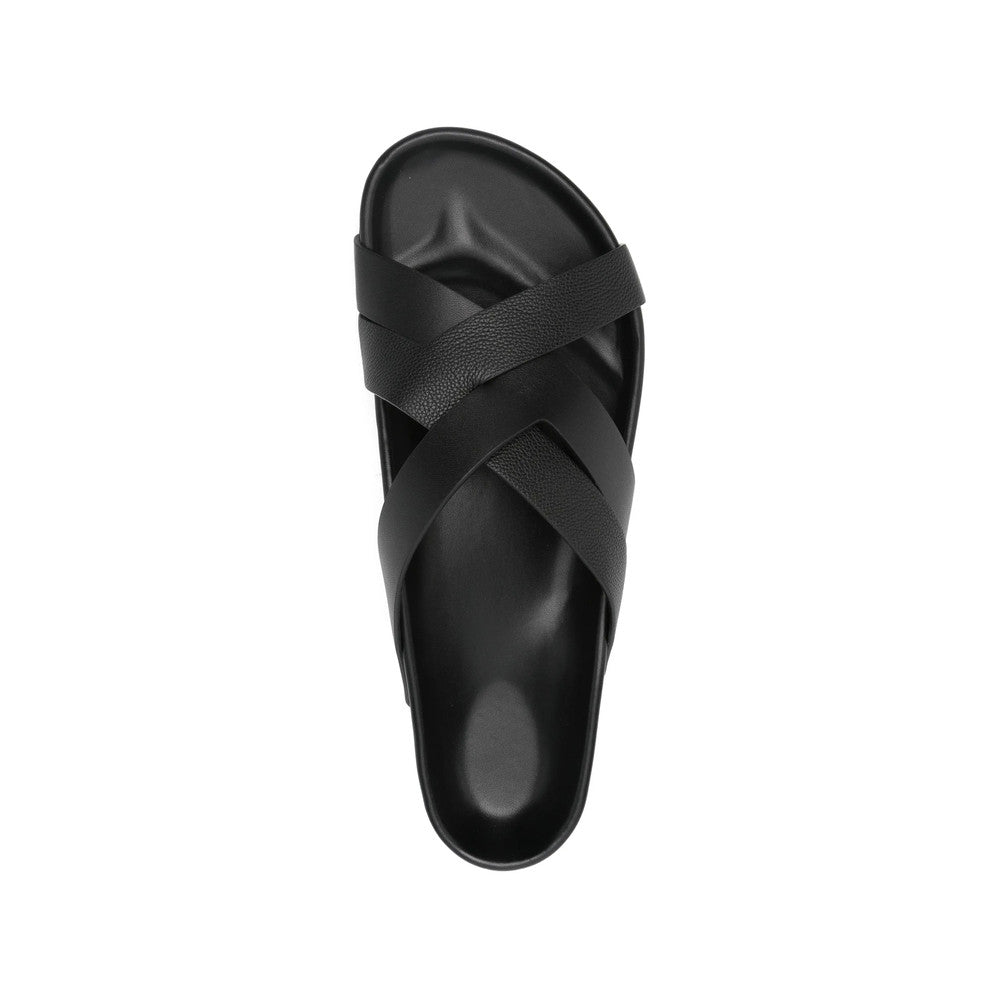 Black Crossover Sandals 3