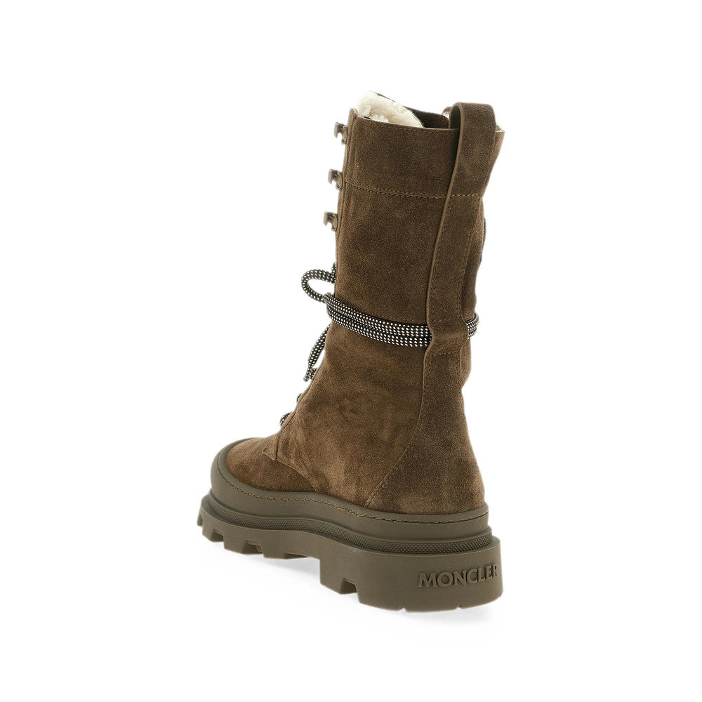 Brown Lace Up Vera High Boots 3