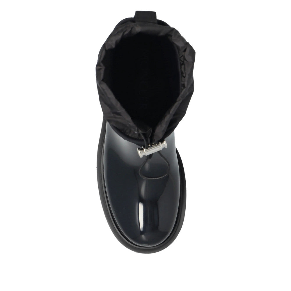 Black Logo Glossy Boots 3