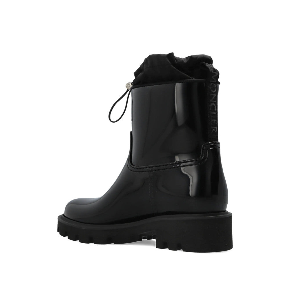 Black Logo Glossy Boots 4