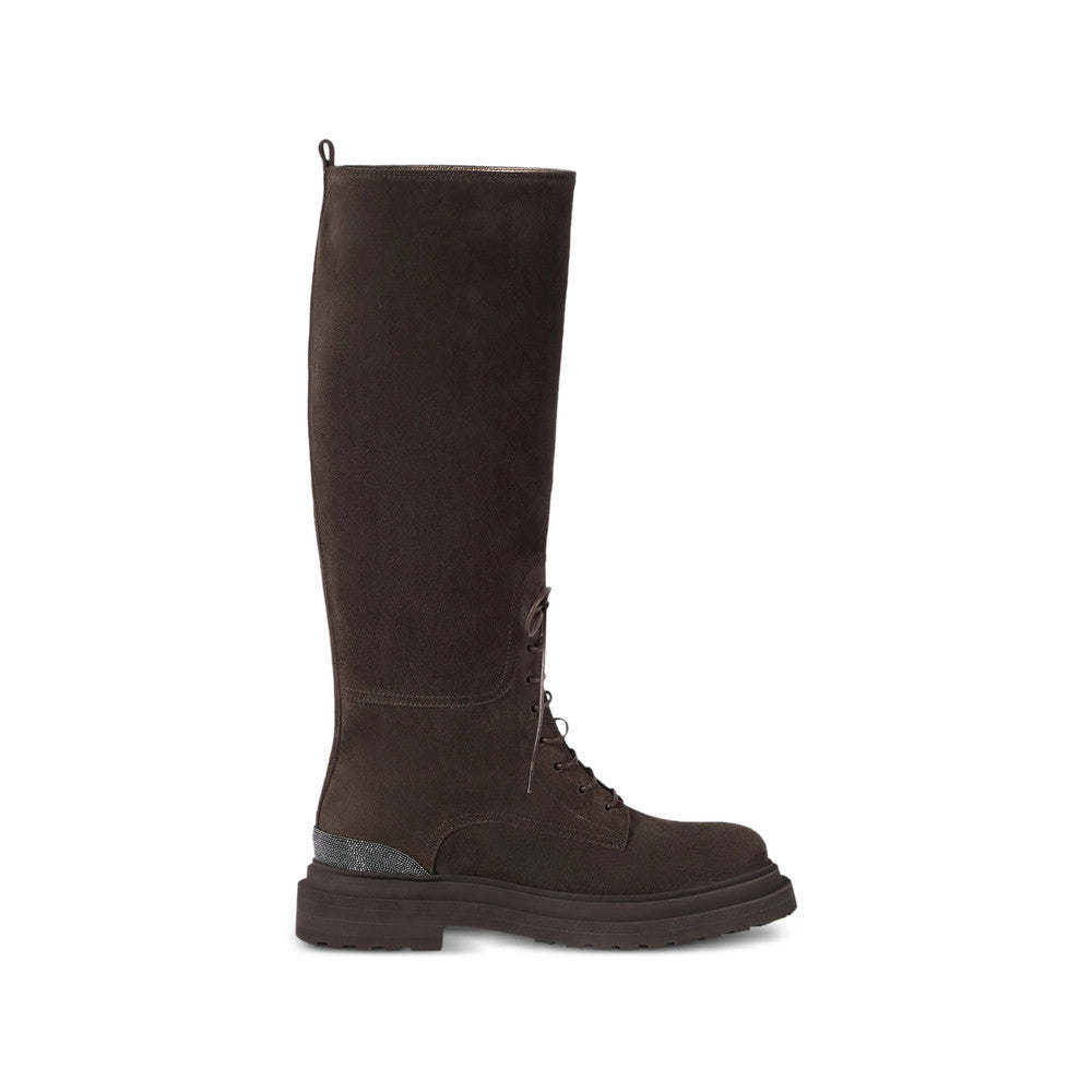Brown Lace Up Monili Boots 1