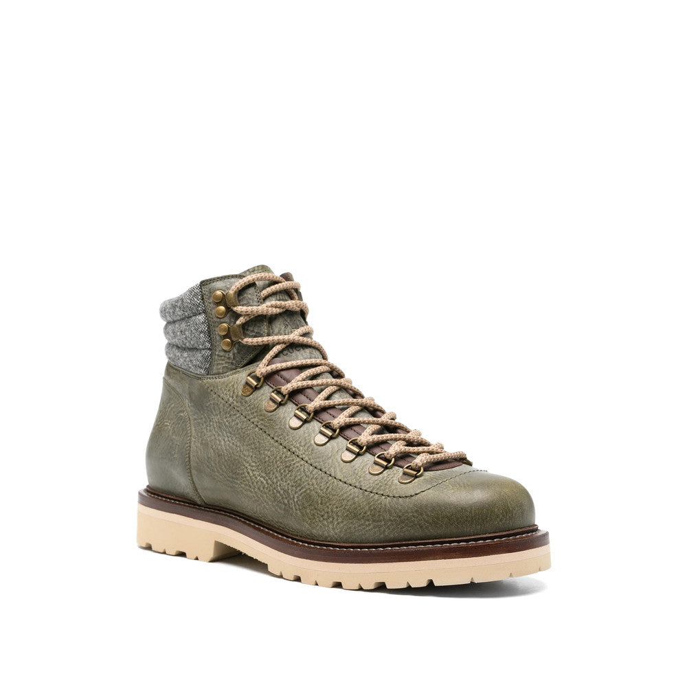 Green Lace Up Mountain Sneakers 2