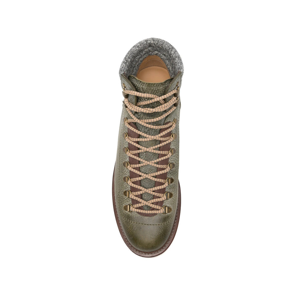 Green Lace Up Mountain Sneakers 3