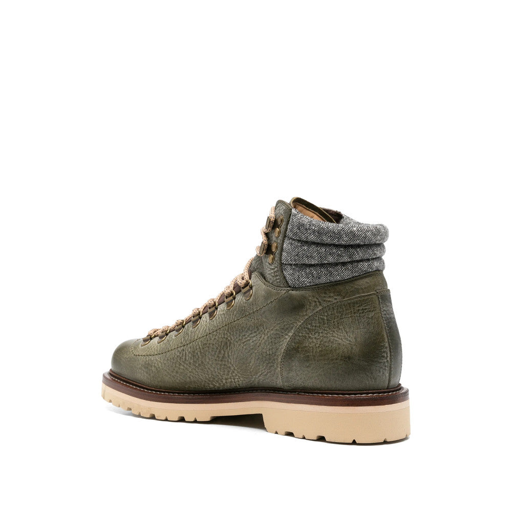 Green Lace Up Mountain Sneakers 4