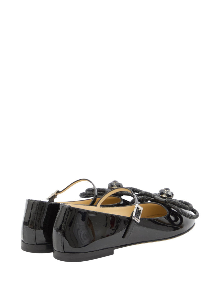Black Embellished Ballet Flats 3