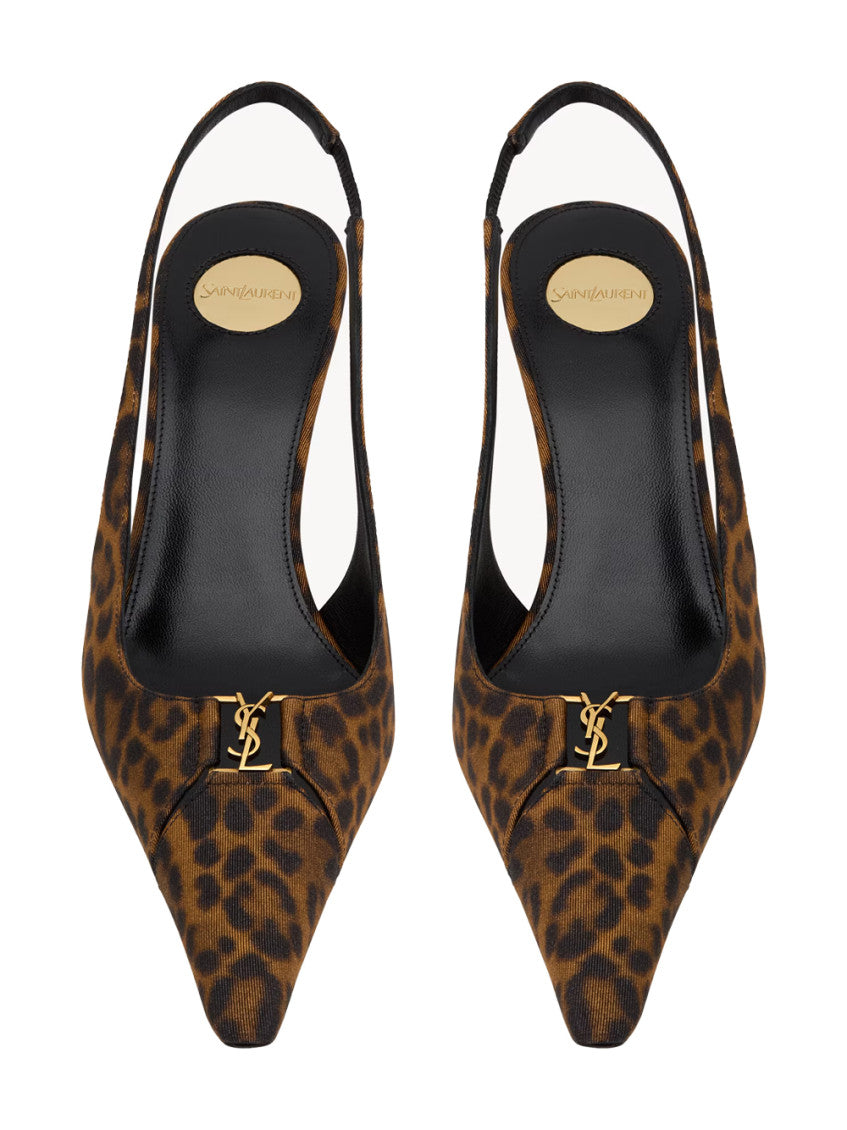 Leopard Print Slingback Pumps 3
