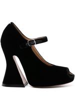 Black  Velvet Heels 1