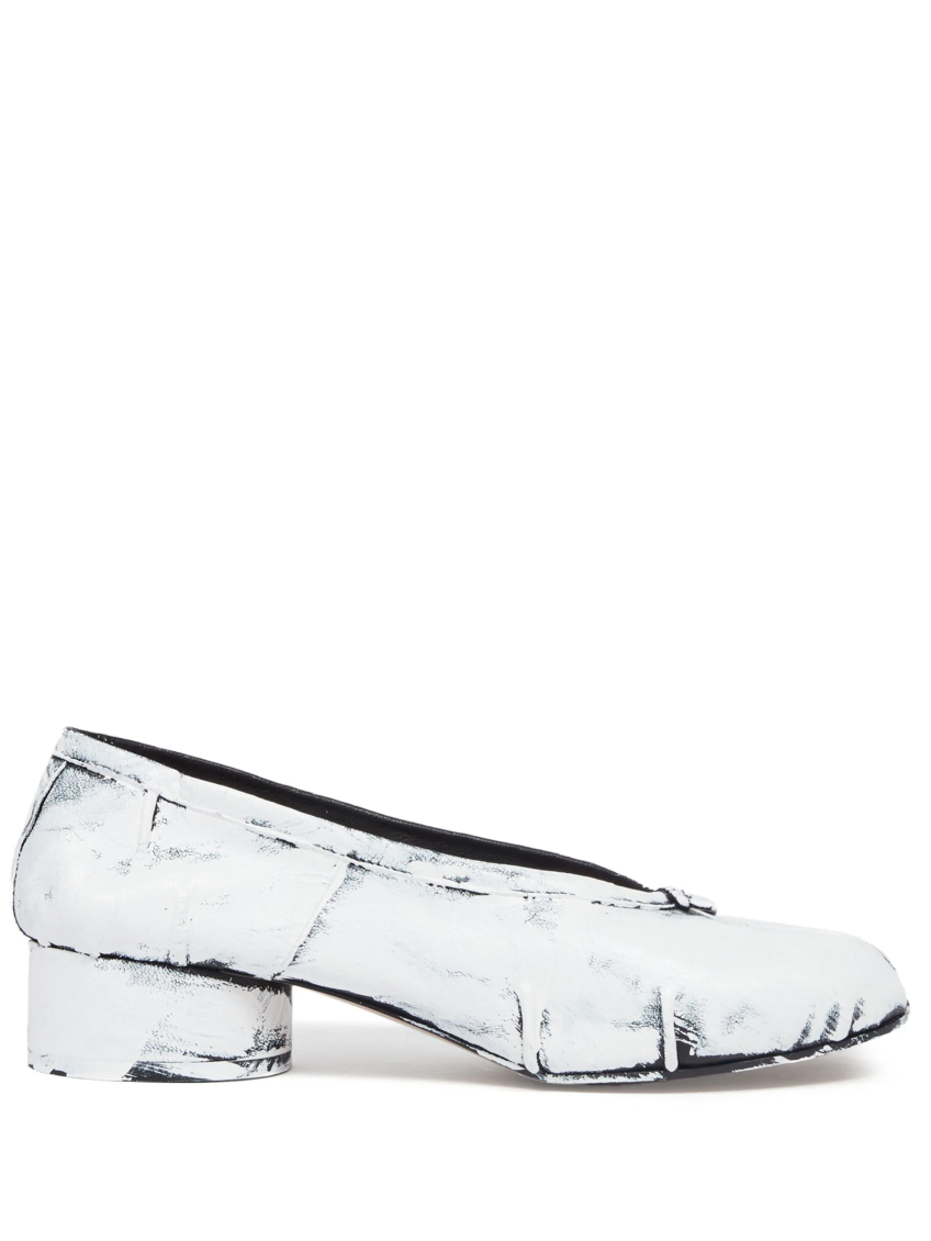 White Leather Pumps 1