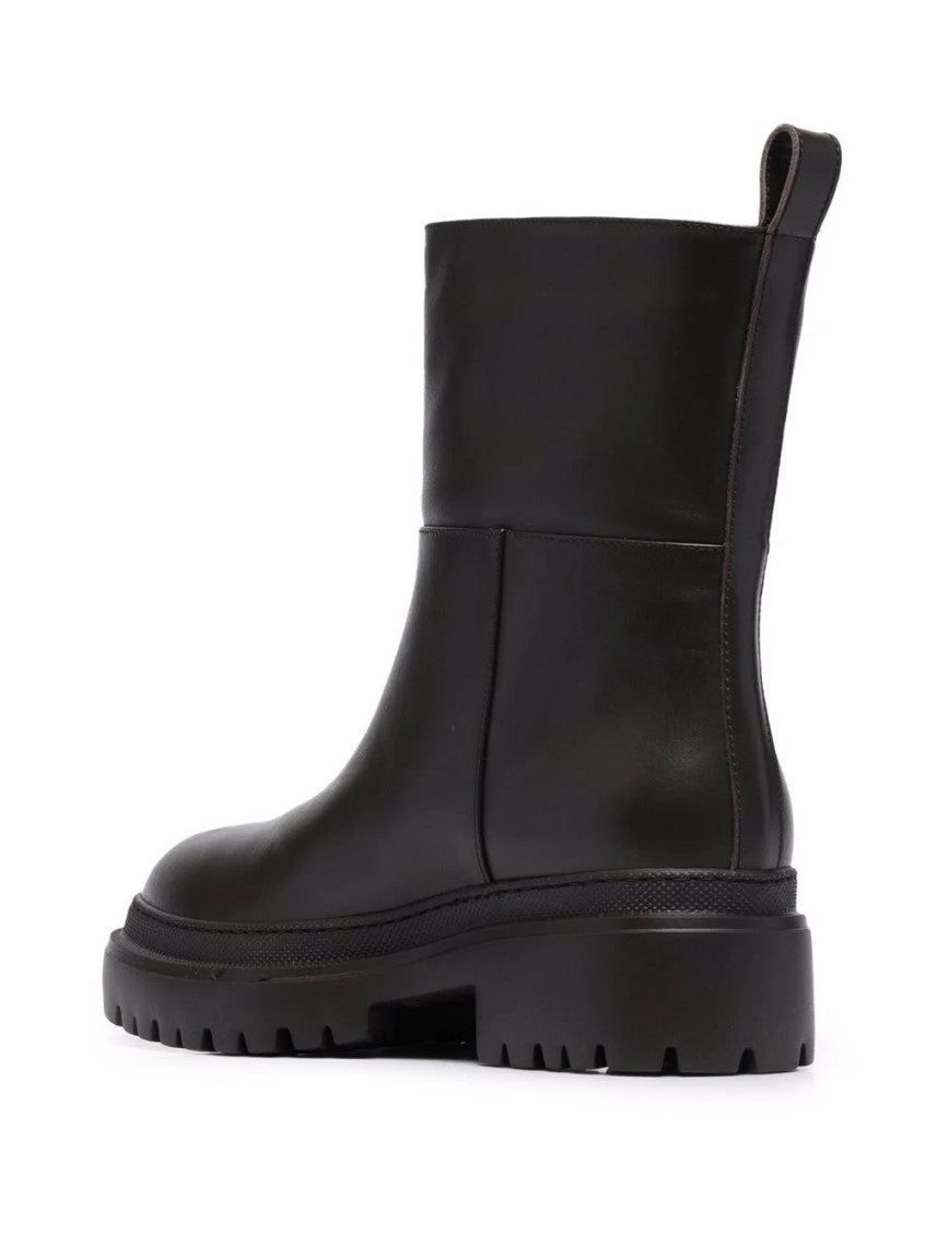 Black Ankle Leather Boots 4