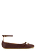Brown Leather Ballet Flats 1