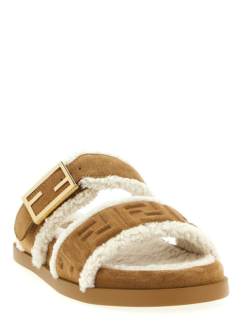 Beige Logo Sandals 2