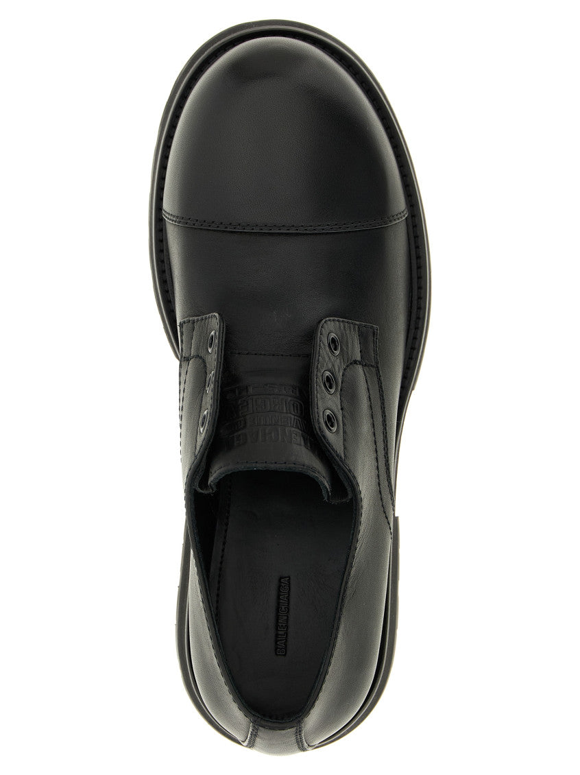 Black Leather Derby Shoes 4