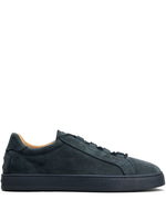 Navy Blue Round Toe Sneakers 1