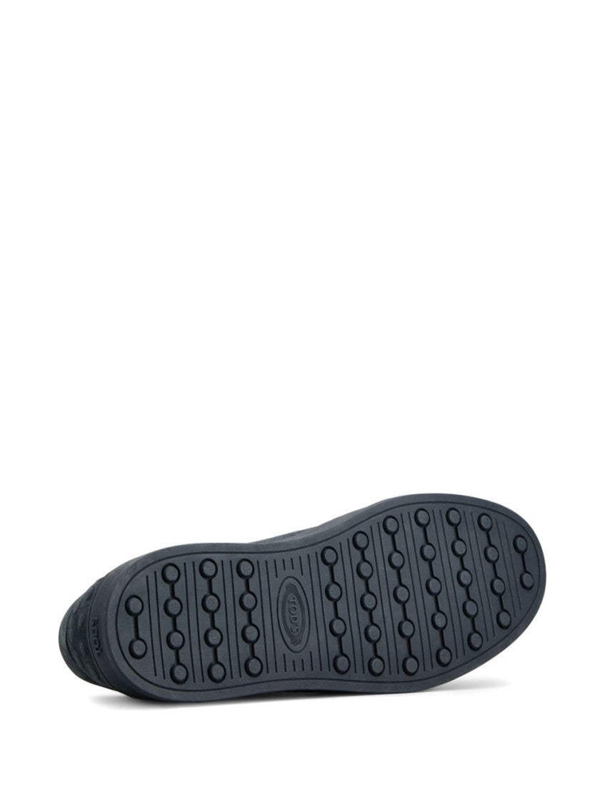 Navy Blue Round Toe Sneakers 3