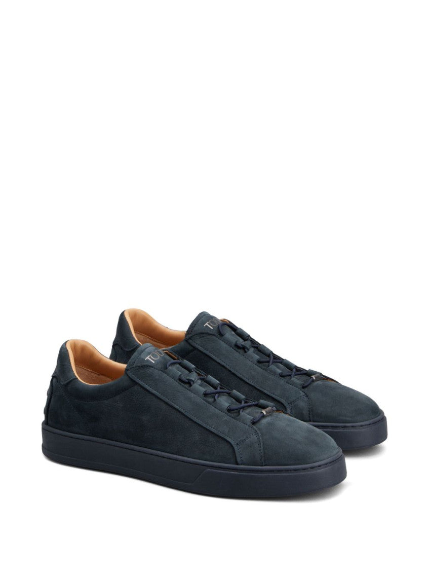 Navy Blue Round Toe Sneakers 5