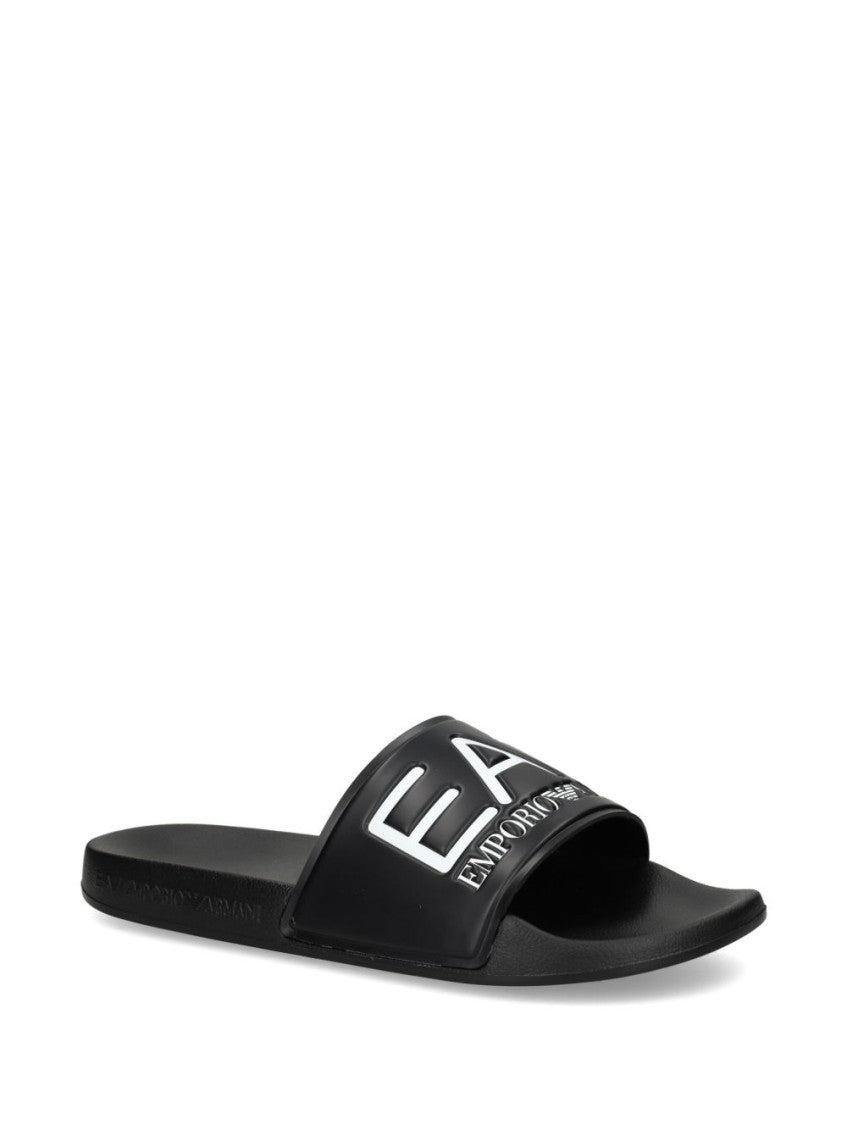 Black Logo Pool Slides 2