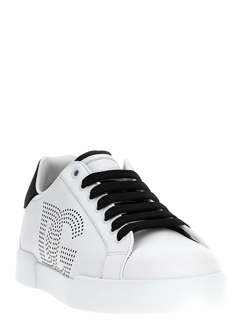 White Black Logo Sneakers 2