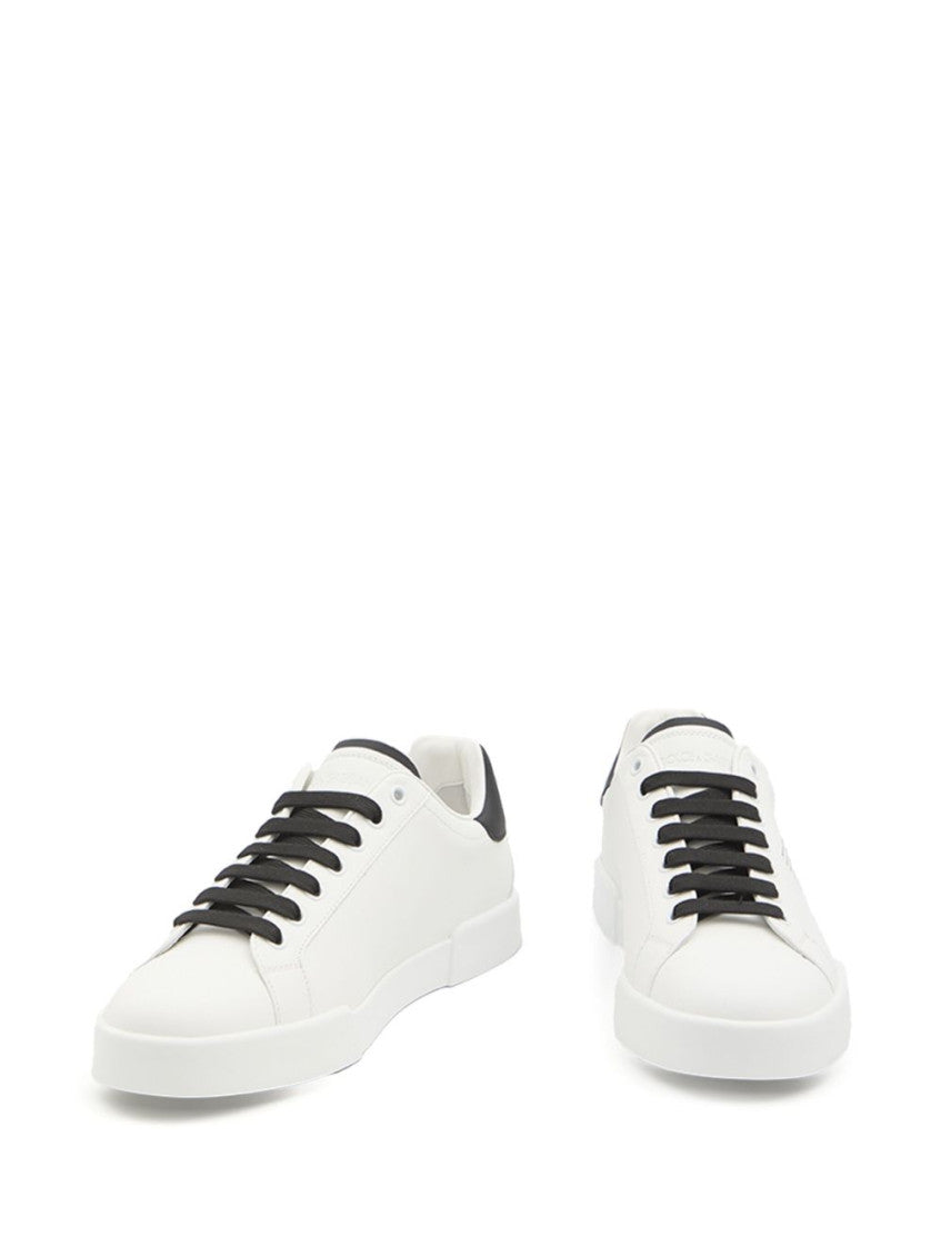 White Black Logo Sneakers 5